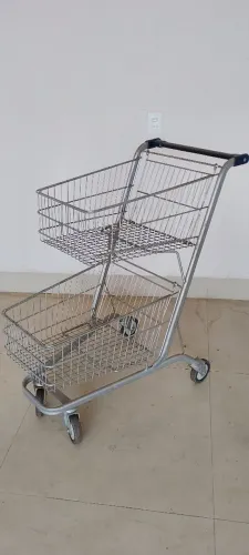 Carrinho de Supermercado - Cesto Duplo