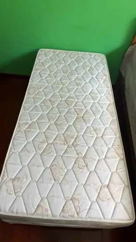 Cama box + colchão Solteiro Orthocrin