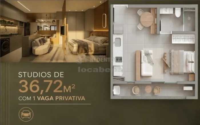 Apartamento Studio em São José do Rio Preto