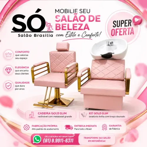 Kit Gold Slim e a Cadeira Gold Slim Premium! 