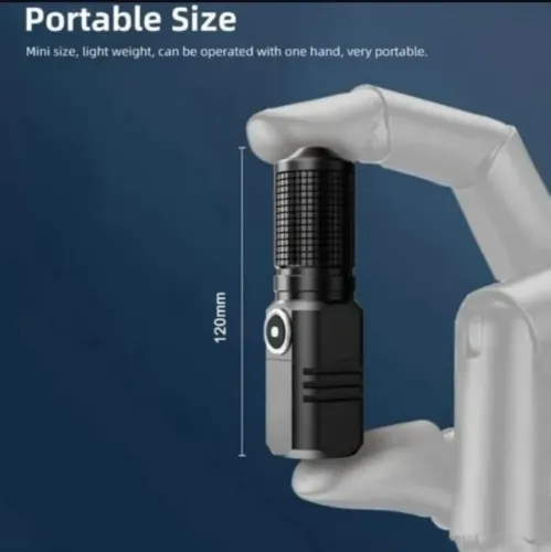 Lanterna Luminária Portátil Recarregável USB (com Zoom)