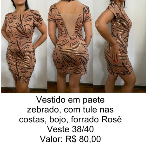 OPORTUNIDADE: Lote Com 4 Unidades de Vestidos 38/40