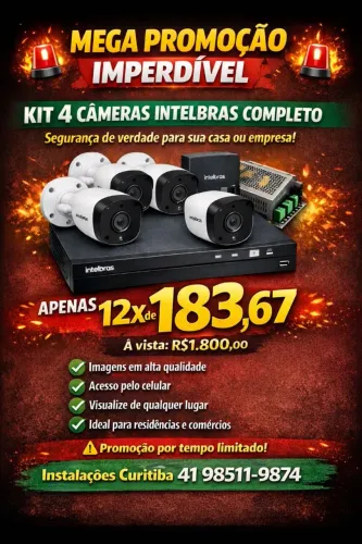 Kit cameras intelbras 