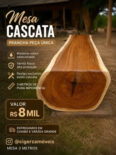 Mesas de madeira maciça pranchão