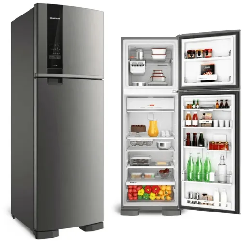 Geladeira Brastemp Frost Free Duplex 400 litros - Inox BRM54JKANA - 110V