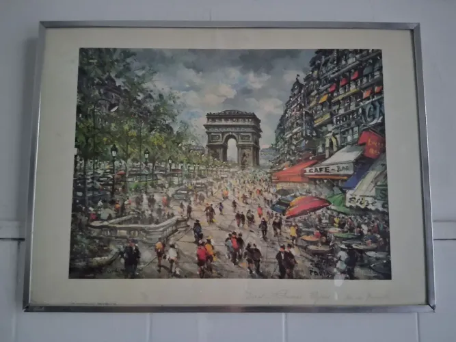 Quadro gravura assinada