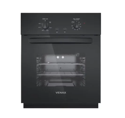 Forno de Embutir à Gás Venax 50L Totale Nero GIII Gás GLP Preto