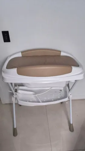 Banheira para Bebe Galzerano Premium Plástico Areia Bege