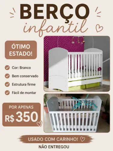 Vende Se Berço 3 em 1. (Não entrego)
