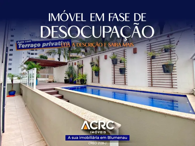 ACRC Imóveis - AP10717 - Apartamento com terraço para Locação no Bairro Jardim Blumenau