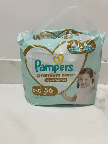 Pacote de fraldas Pampers premium care 56 unidades