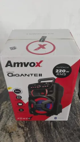 Amvox Caixa de Som Amplificada ACA 221 Gigante II - 220W RMS, Bluetooth, Rádio FM, USB, Pr