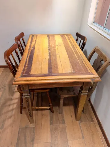 Mesa madeira de demolição 130x78 Altura 80