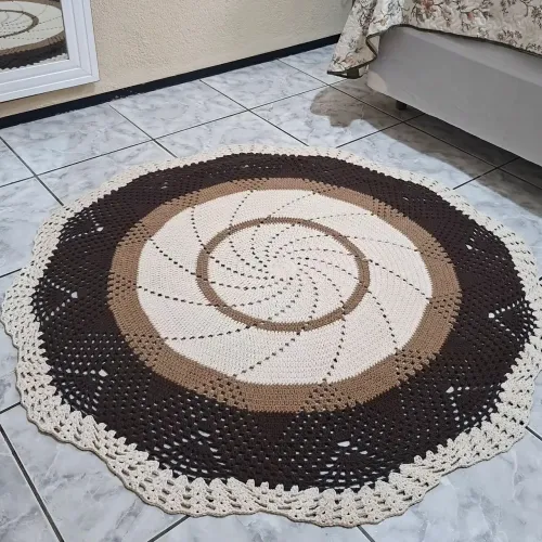 TAPETE ARTESANAL 1,15MT EM CROCHÊ