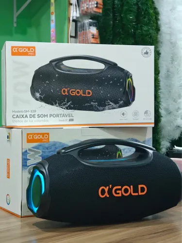 Caixa de som Bluetooth A?GOLD - ENTREGA GRÁTIS 