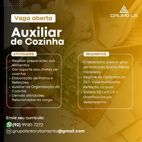 Auxiliar de Cozinha