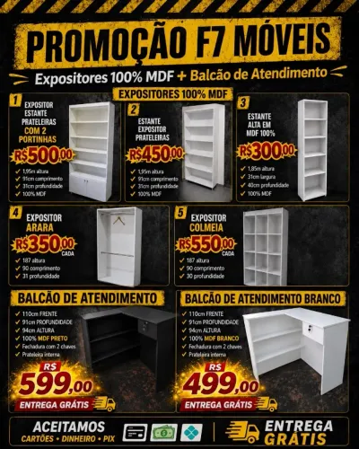 EXPOSITORES / BALCÃO CAIXA MDF NOVO PROMOÇÃO 