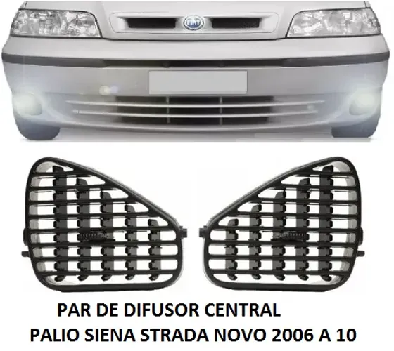 Par de Difusor Central Palio Siena Strada 2006 a 2010 Novo 55