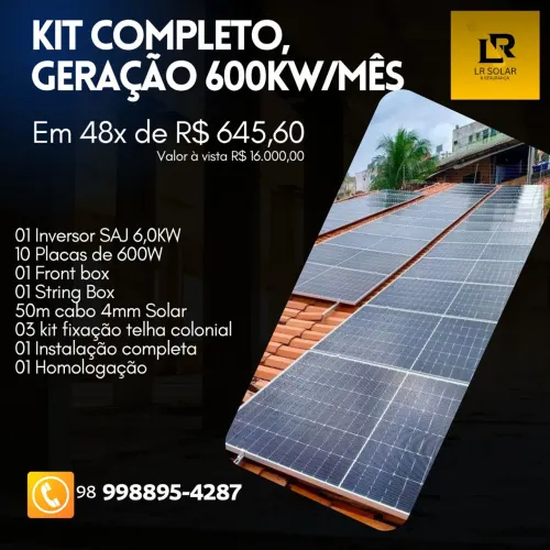 Kit solar completo!