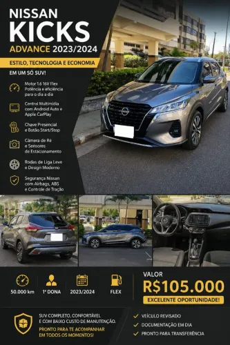 Nissan Kicks Advance 1.6 16V Flex AUT 2024