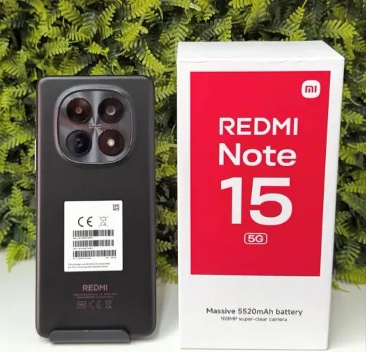 Novo Redmi Note 15 5G NFC 256GB 08GB RAM 108MP Câmera Capa Película