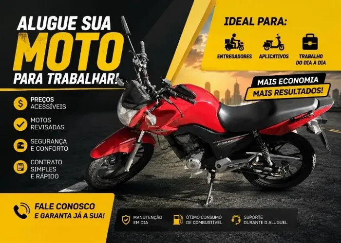 LOCAÇÃO DE MOTO / ALUGUEL FAN 160 ECONÔMICA