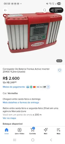 Carregador de bateria veicular fronius.