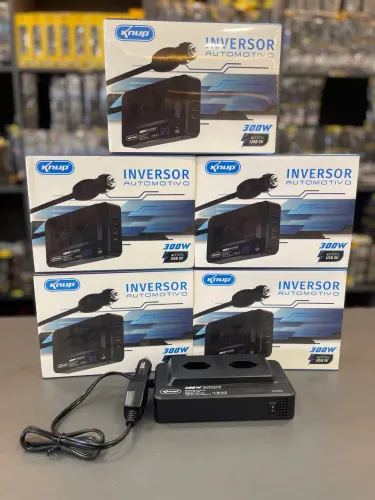 Inversor De Tensão 12v/110v 300w 2 Tomadas 4 Usb Knup