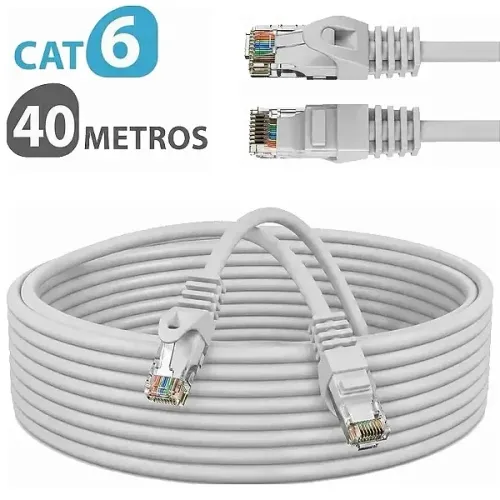 Cabo de Rede com 40 Metros Cat6 para CFTV e Rede, Até 1000Mbps - Onex