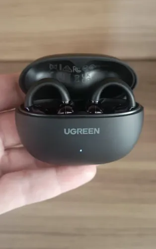 Fone de Ouvido Bluetooth Sem Fio Ugreen HiTune S3 Open-Ear Clip-On Cor Preto