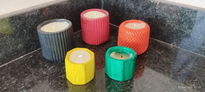 Velas Aromáticas / vasinhos de Gesso