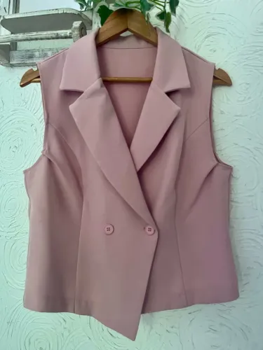 Colete de alfaiataria feminino