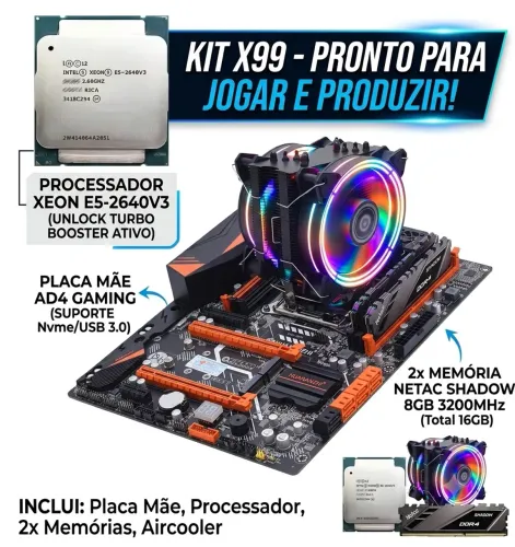 Kit X99 xeon 2640v3 Ad4 gaming
