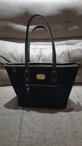 Bolsa Victor Hugo original preto jacquard, ótimo estado