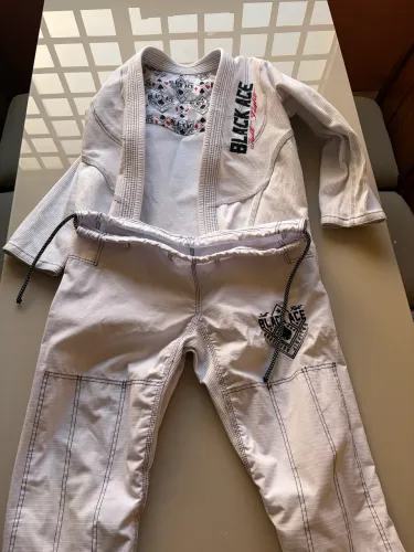 Kimono Black Ace Just Fight - Branco-A2