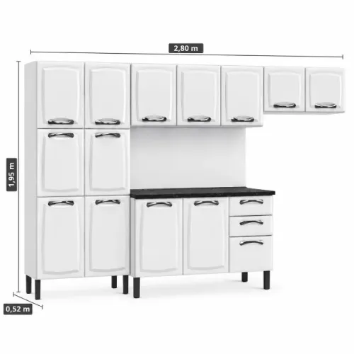 Cozinha modulada itatiaia aço