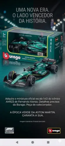 Miniatura fórmula 1 Aston Martin .