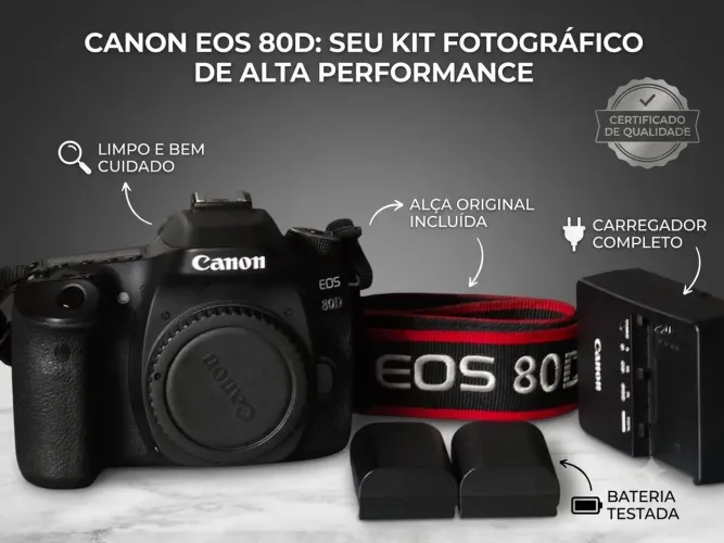 Canon EOS 80D - Excelente Estado | Pronta para Uso!