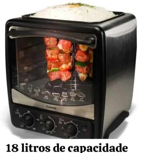 forno elétrico tipo rotisserie 127w