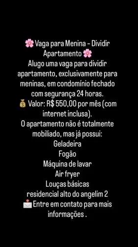 dividir apartamento angelim