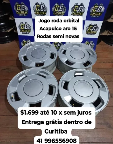 Rodas orbital aro 15 furação 4x100 jogo roda liga leve semi novas $1.699 até 10 x