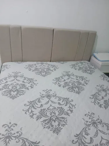 Cabeceira de linho de casal