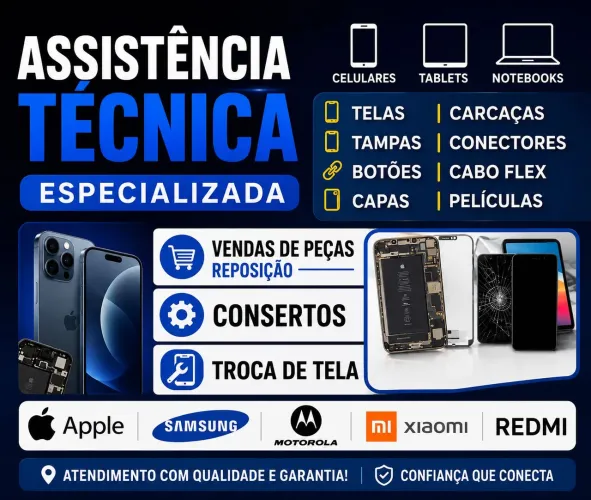 Troca de tela assistência técnica venda de peças