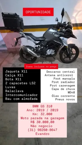 Moto BMW GS 310 2019