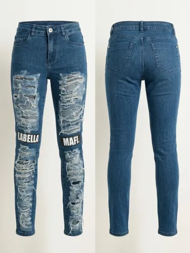 Calça Jeans Feminina Labellamafia Destroyed - Sem Uso / Estado de Nova
