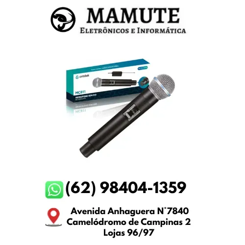Microfone Profissional Sem Fio Recarregável Onistek On-mc811