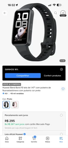 Relógio smart watch