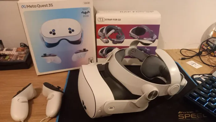 Meta Quest 3S Novo + Suporte para cabeça