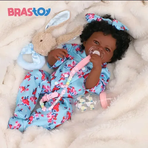 Bebê Reborn Afrodescendente Realista,