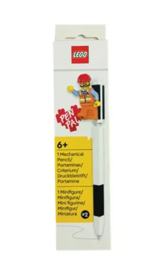 Caneta gel preta e minifigura Lego